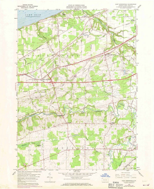 1959 East Springfield, PA - Pennsylvania - USGS Topographic Map