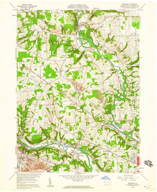 1958 Edinburg, PA - Pennsylvania - USGS Topographic Map
