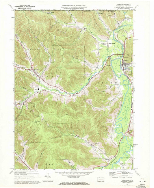1969 Eldred, PA - Pennsylvania - USGS Topographic Map