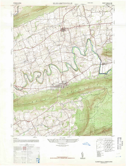 1947 Elizabethville, PA - Pennsylvania - USGS Topographic Map