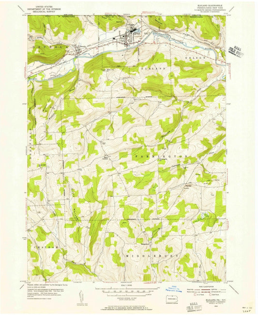 1954 Elkland, PA - Pennsylvania - USGS Topographic Map