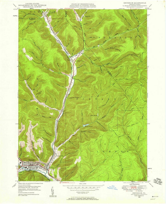 1948 Emporium, PA - Pennsylvania - USGS Topographic Map