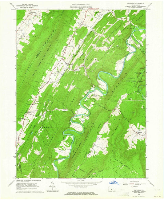 1963 Entriken, PA - Pennsylvania - USGS Topographic Map