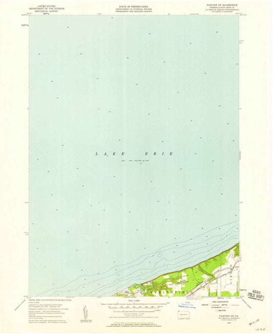 1957 Fairview, PA - Pennsylvania - USGS Topographic Map
