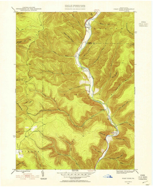 1945 First Fork, PA - Pennsylvania - USGS Topographic Map