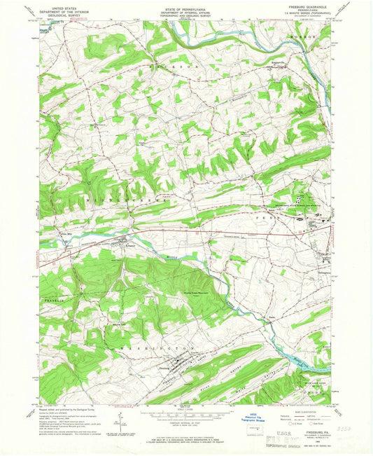1965 Freeburg, PA - Pennsylvania - USGS Topographic Map