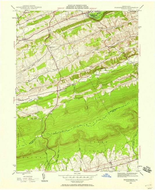 1945 Friedensburg, PA - Pennsylvania - USGS Topographic Map
