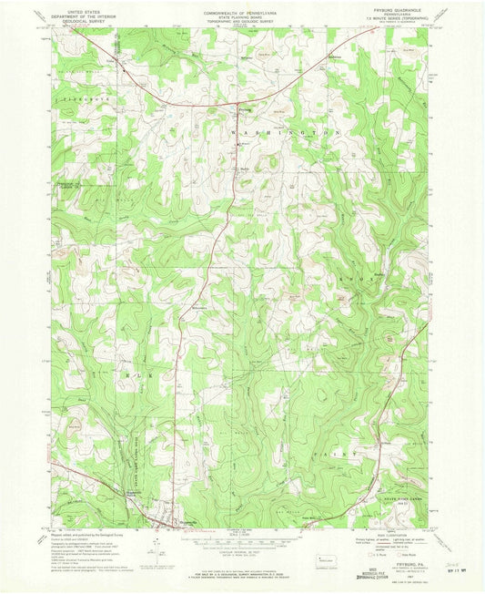1967 Fryburg, PA - Pennsylvania - USGS Topographic Map