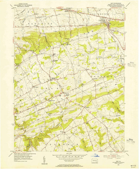 1955 Gap, PA - Pennsylvania - USGS Topographic Map