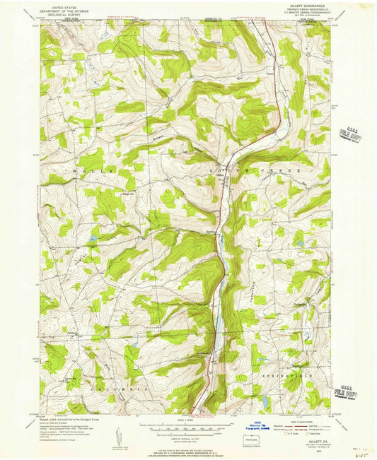 1954 Gillett, PA - Pennsylvania - USGS Topographic Map