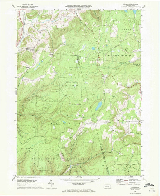 1969 Grover, PA - Pennsylvania - USGS Topographic Map