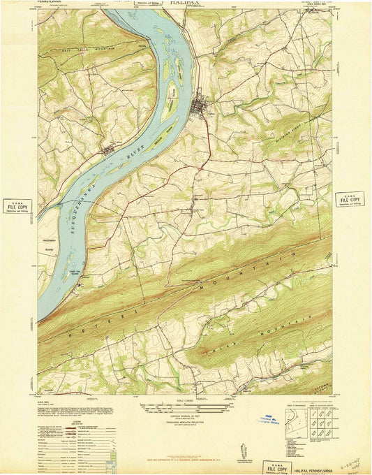 1947 Halifax, PA - Pennsylvania - USGS Topographic Map