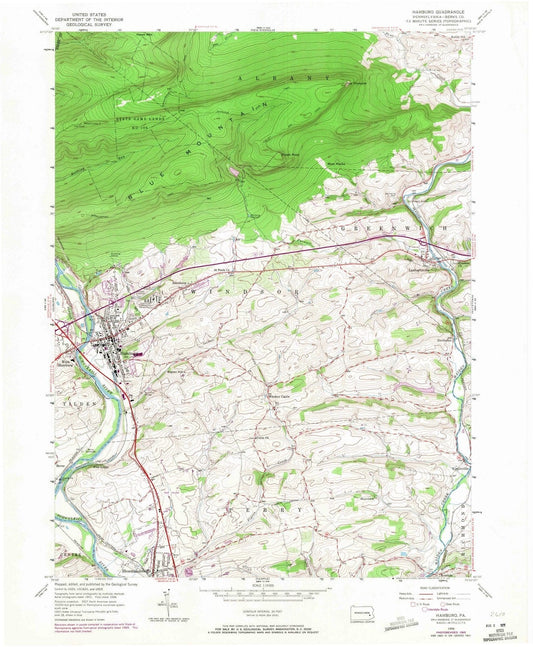 1956 Hamburg, PA - Pennsylvania - USGS Topographic Map