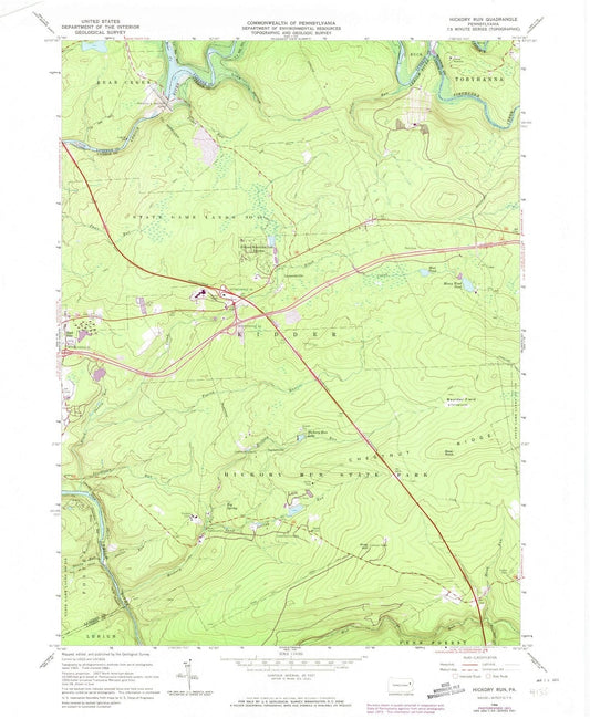 1966 Hickory Run, PA - Pennsylvania - USGS Topographic Map
