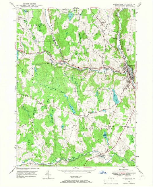 1946 Honesdale, PA - Pennsylvania - USGS Topographic Map
