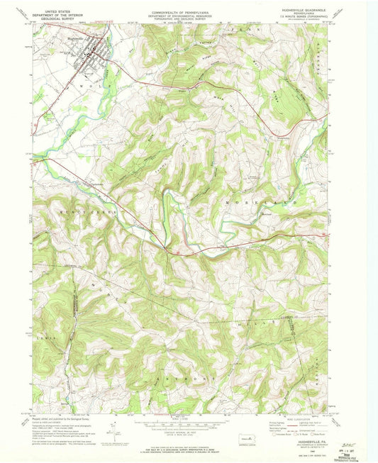 1968 Hughesville, PA - Pennsylvania - USGS Topographic Map