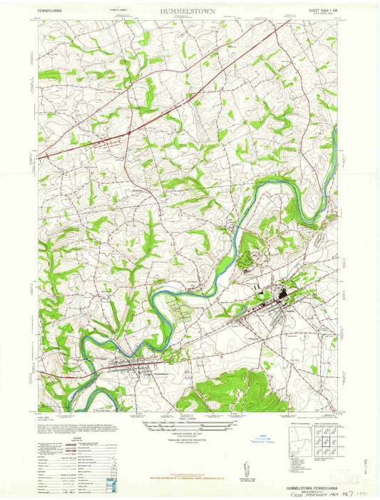 1947 Hummelstown, PA - Pennsylvania - USGS Topographic Map