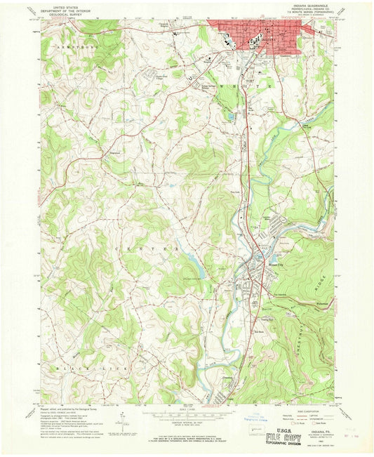 1963 Indiana, PA - Pennsylvania - USGS Topographic Map