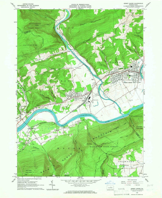 1965 Jersey Shore, PA - Pennsylvania - USGS Topographic Map