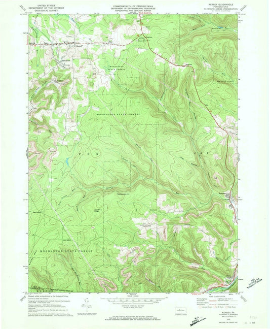 1970 Kersey, PA - Pennsylvania - USGS Topographic Map