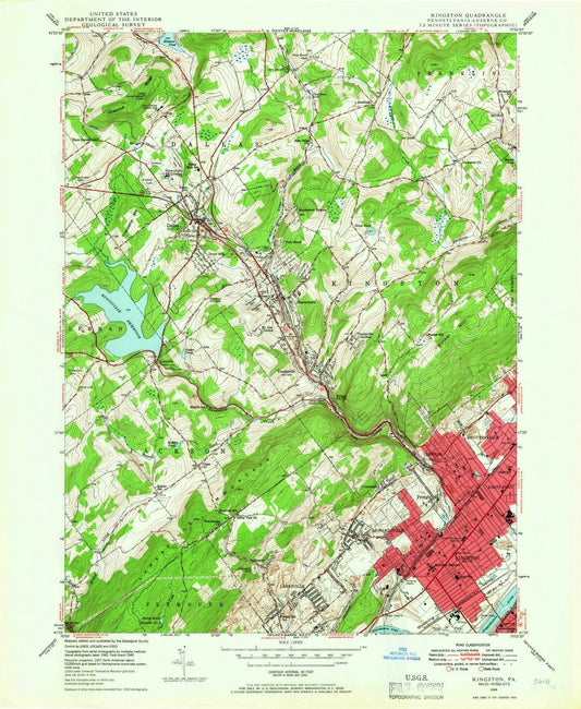 1946 Kingston, PA - Pennsylvania - USGS Topographic Map