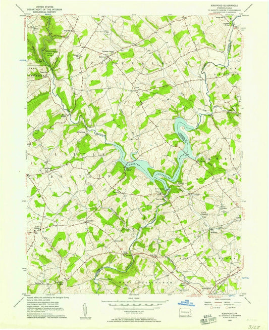 1955 Kirkwood, PA - Pennsylvania - USGS Topographic Map