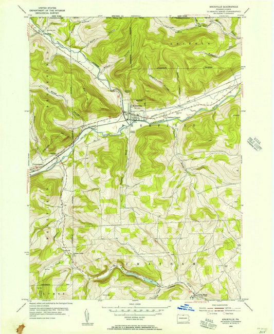 1954 Knoxville, PA - Pennsylvania - USGS Topographic Map