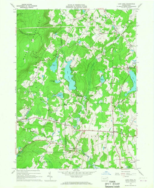 1966 Lake Ariel, PA - Pennsylvania - USGS Topographic Map