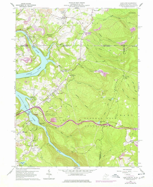 1960 Lake Lynn, PA - Pennsylvania - USGS Topographic Map