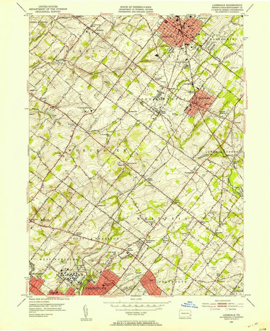 1951 Lansdale, PA - Pennsylvania - USGS Topographic Map