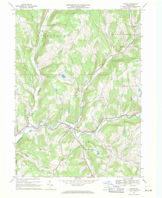 1967 Lawton, PA - Pennsylvania - USGS Topographic Map