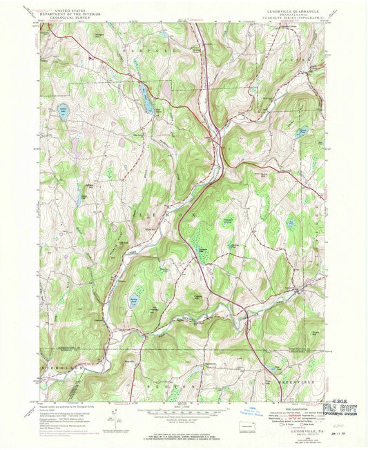 1946 Lenoxville, PA - Pennsylvania - USGS Topographic Map