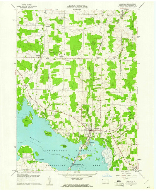 1959 Linesville, PA - Pennsylvania - USGS Topographic Map