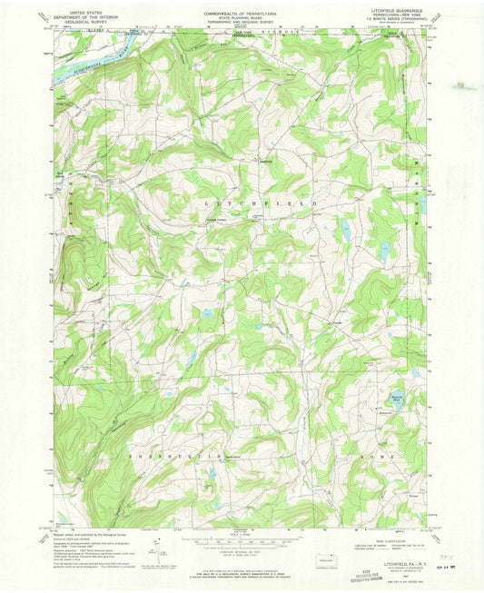 1967 Litchfield, PA - Pennsylvania - USGS Topographic Map