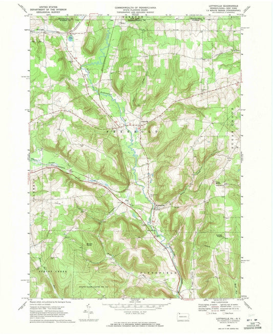 1968 Lottsville, PA - Pennsylvania - USGS Topographic Map