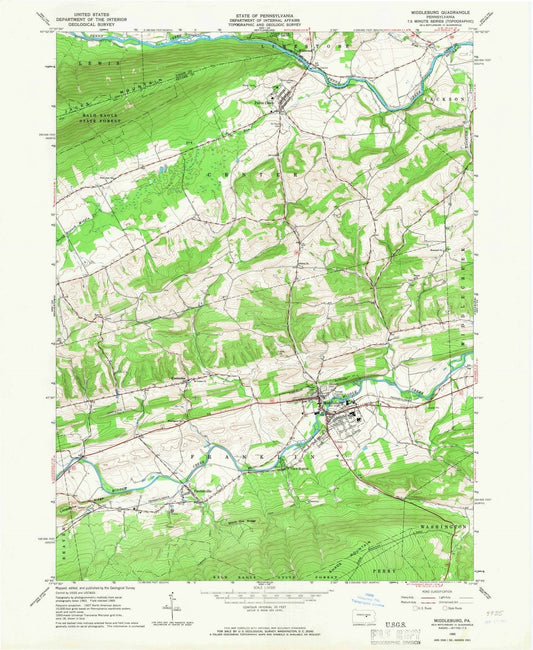1965 Middleburg, PA - Pennsylvania - USGS Topographic Map