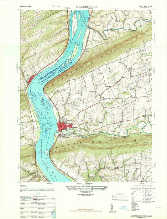 1947 Millersburg, PA - Pennsylvania - USGS Topographic Map