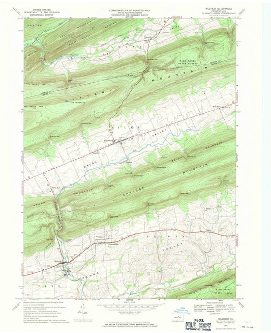 1968 Millheim, PA - Pennsylvania - USGS Topographic Map