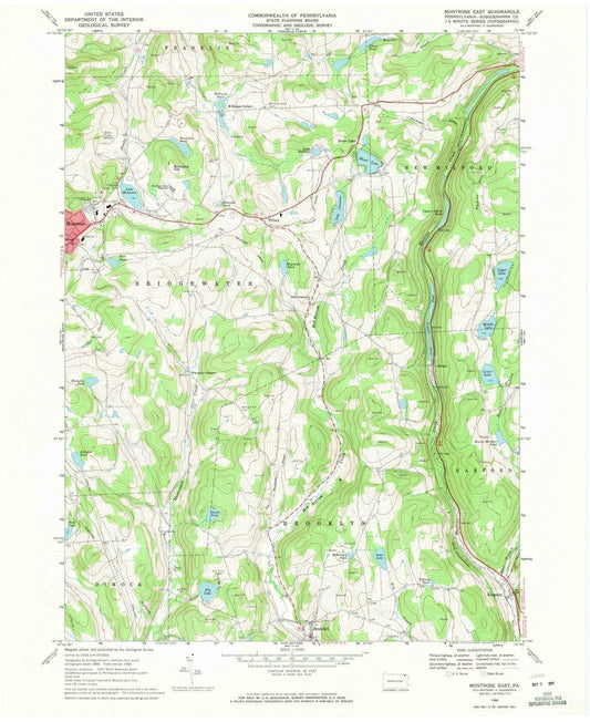 1968 Montrose East, PA - Pennsylvania - USGS Topographic Map