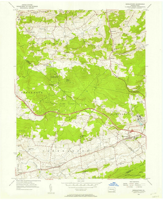 1956 Morgantown, PA - Pennsylvania - USGS Topographic Map