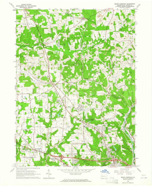 1964 Mount Chestnut, PA - Pennsylvania - USGS Topographic Map