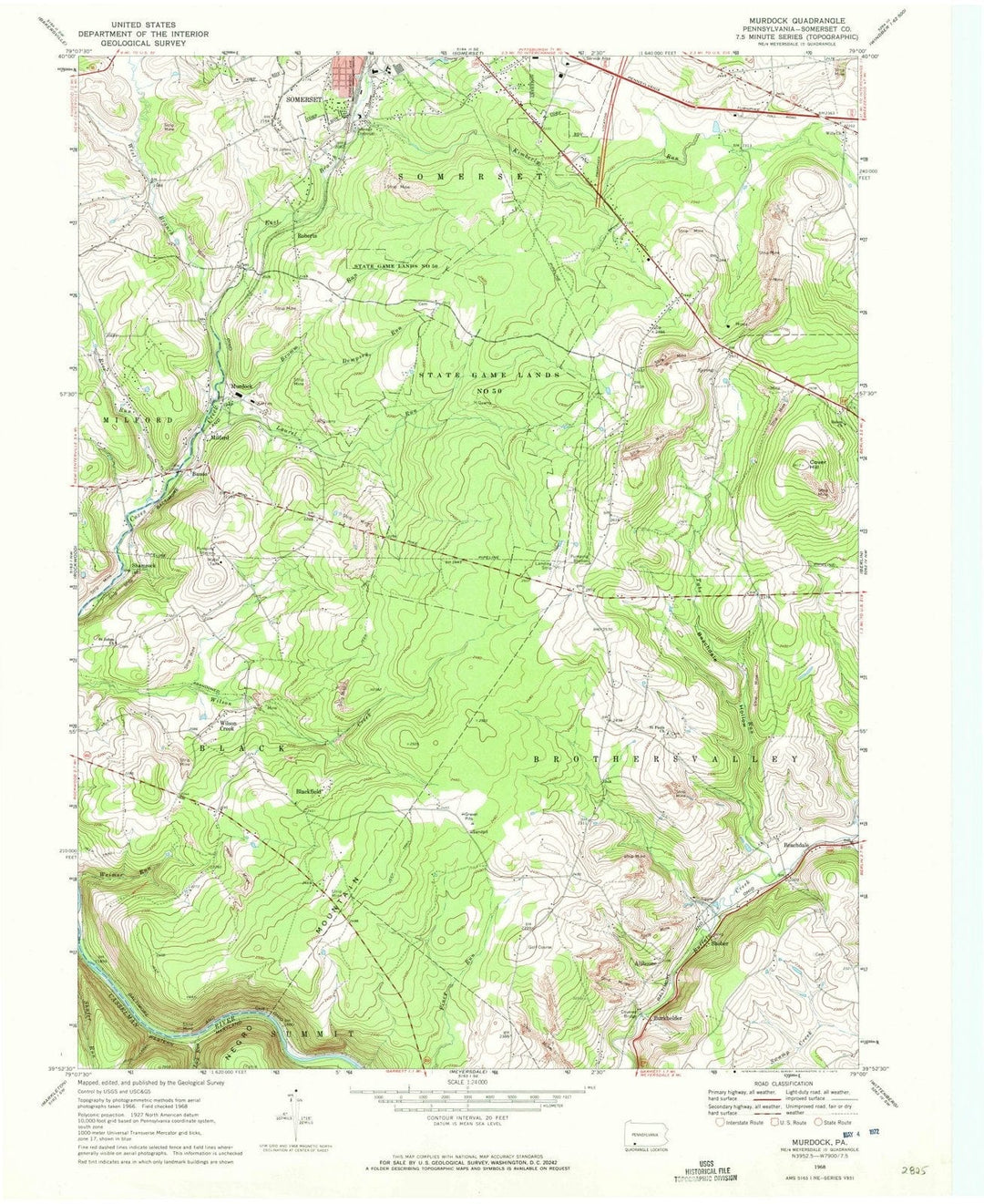 1968 Murdock, PA - Pennsylvania - USGS Topographic Map