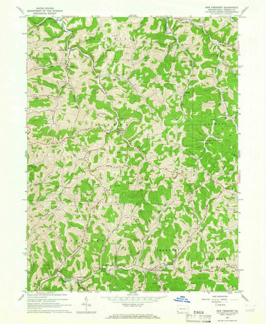 1964 New Freeport, PA - Pennsylvania - USGS Topographic Map