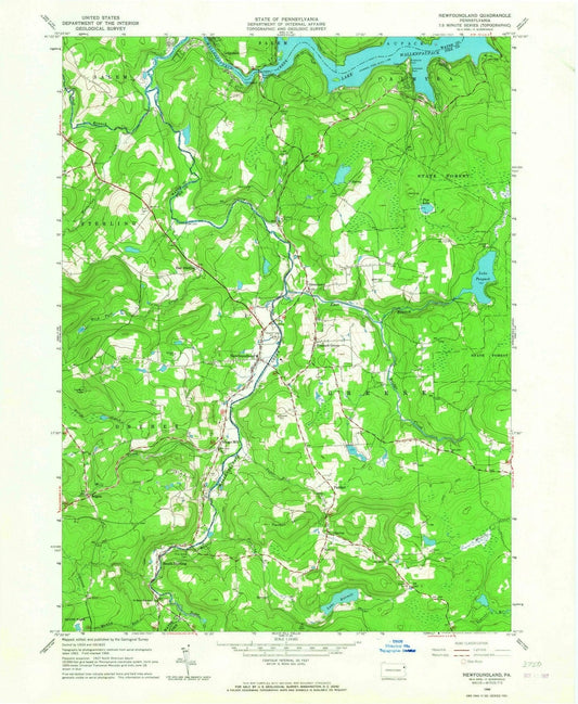 1966 Newfoundland, PA - Pennsylvania - USGS Topographic Map