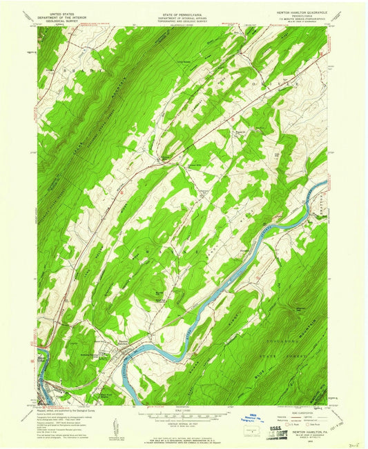 1959 Newton Hamilton, PA - Pennsylvania - USGS Topographic Map