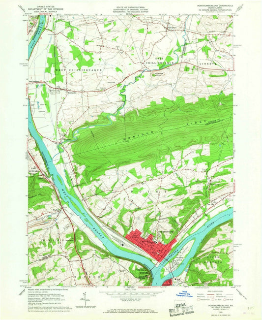 1965 Northumberland, PA - Pennsylvania - USGS Topographic Map