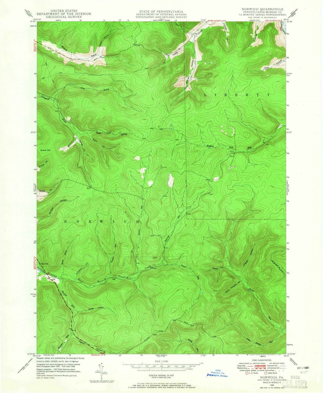 1948 Norwich, PA - Pennsylvania - USGS Topographic Map
