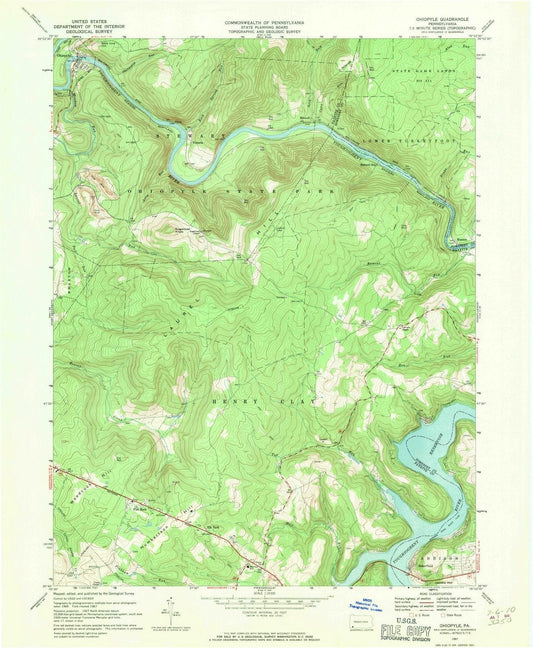 1967 Ohiopyle, PA - Pennsylvania - USGS Topographic Map