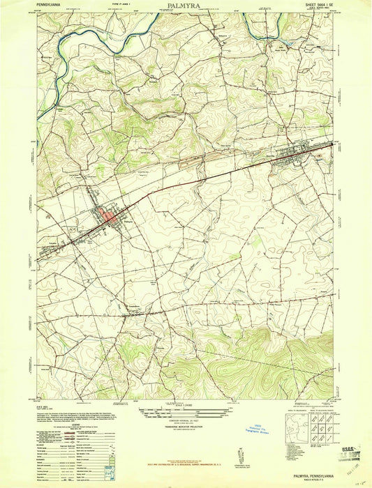 1947 Palmyra, PA - Pennsylvania - USGS Topographic Map