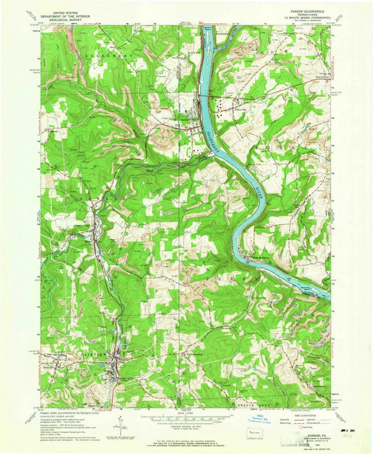 1963 Parker, PA - Pennsylvania - USGS Topographic Map